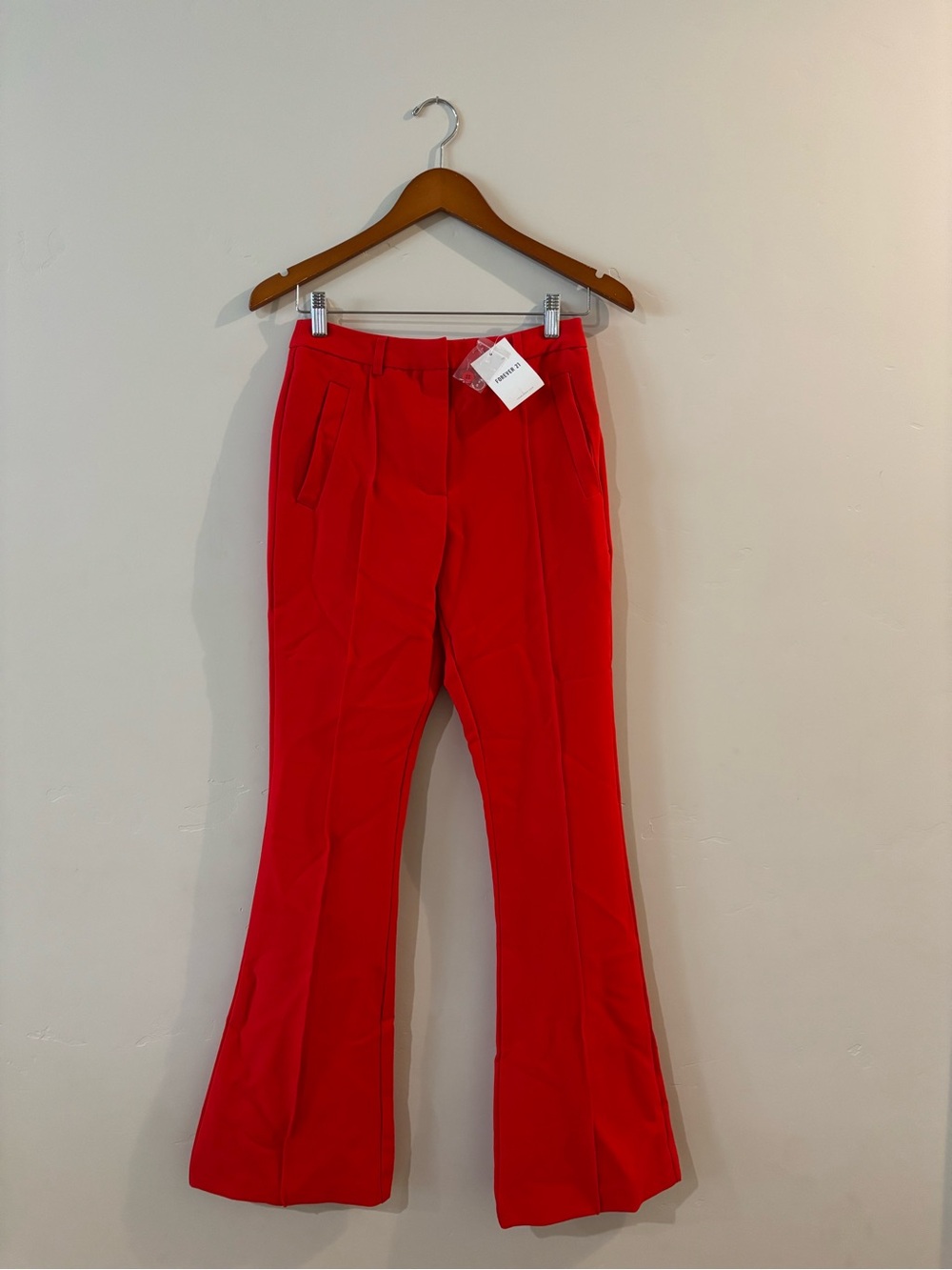 Forever 21 Red Flare Tailored Pants